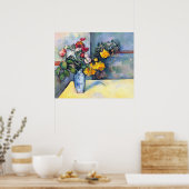 Nog steeds bloemen in een vaas van Paul Cezanne Poster (Keuken)