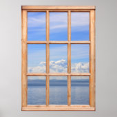 Nog steeds en vreedzaam Uitzicht van de Oceaan van Poster (Voorkant)