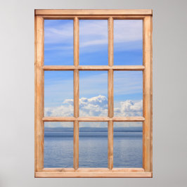 Nog steeds en vreedzaam Uitzicht van de Oceaan van Poster