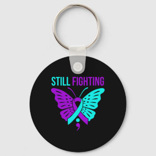 Nog steeds Fighting Happy Suicide Awareness Suppor Sleutelhanger