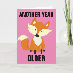 NOG STEEDS FOXY! OVERSIZED HAPPY BIRTHDAY FOX KAAR KAART