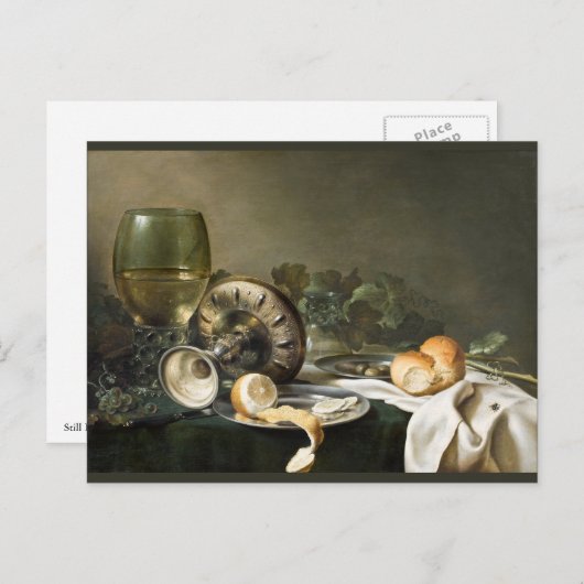 Nog steeds het leven van Willem Claeszoon Heda Briefkaart (Voorkant / Achterkant)