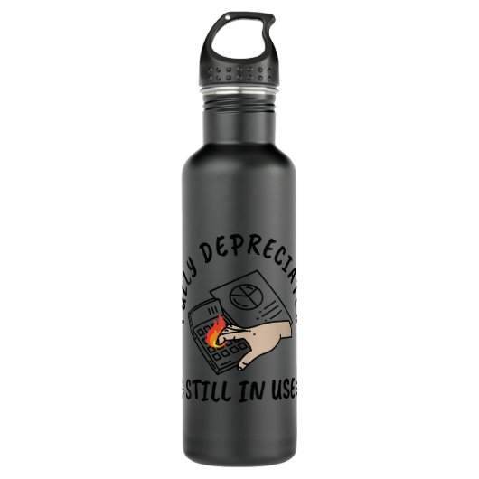 Nog steeds in gebruik zijnde grappige account bij waterfles (Voorkant)