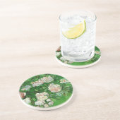 Nog steeds in het leven: Roze rozen van Vincent va Zandsteen Onderzetter (Zijkant)