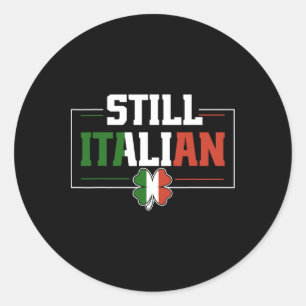 Nog steeds Italiaanse Shamrock St Patricks Day Ita Ronde Sticker