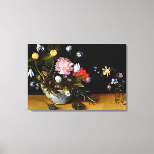 Nog steeds leven bloemen canvas afdruk
