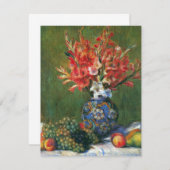 Nog steeds leven bloemen en fruit van Pierre Renoi (Voorkant / Achterkant)