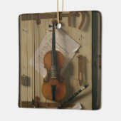 Nog steeds leven, geweld en muziek keramisch ornament (Links)