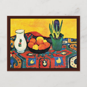 Nog steeds leven: Hyacinth Rug door Macke August Briefkaart