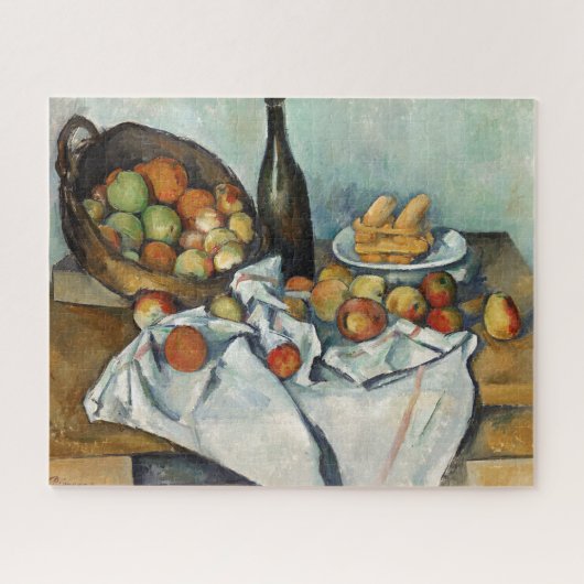 Nog steeds leven is een mandje cezanne schilderkun legpuzzel (Horizontaal)
