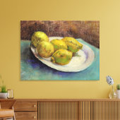 Nog steeds leven Lemons op een Bord van Vincent va Canvas Afdruk (Insitu (Woonkamer))
