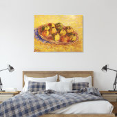 Nog steeds leven, mandje appels van Vincent van Go Canvas Afdruk (Insitu (Slaapkamer))