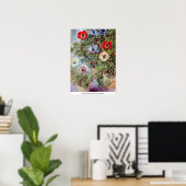 Nog steeds leven met Anemones door Claude Monet Poster (Thuiskantoor)