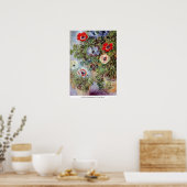 Nog steeds leven met Anemones door Claude Monet Poster (Keuken)