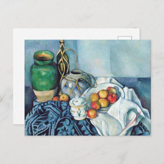Nog steeds leven met appels 1 van Paul Cézanne Briefkaart (Voorkant / Achterkant)