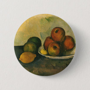 Nog steeds leven met appels door Paul Cezanne Ronde Button 5,7 Cm