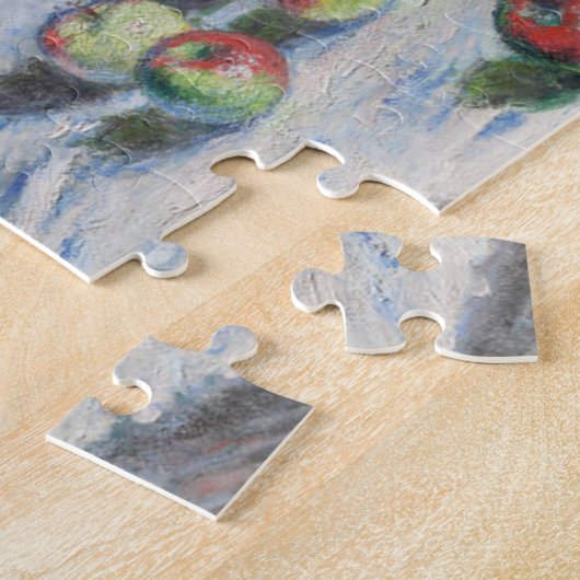 Nog steeds leven met appels en druiven - Monet Fin Legpuzzel (Zijkant)