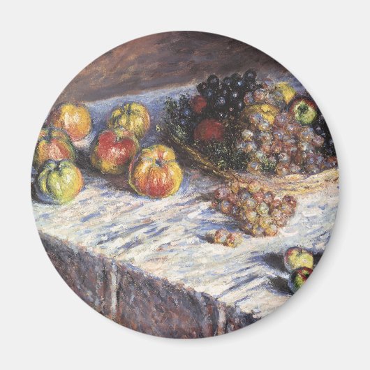 Nog steeds leven met appels en druiven van Claude  Magneet (Voorkant)