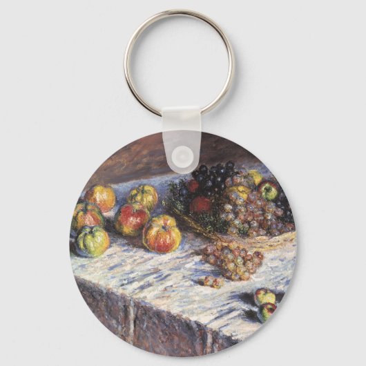 Nog steeds leven met appels en druiven van Claude  Sleutelhanger (Voorkant)