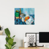 Nog steeds leven met appels Paul Cézanne die eten Poster (Thuiskantoor)