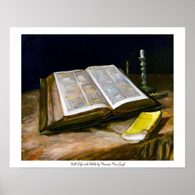 Nog steeds leven met bijbel van Vincent Van Gogh Poster | Zazzle.be