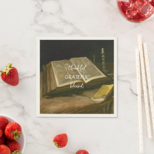 Nog steeds leven met bijbel van Vincent Van Gogh Servet