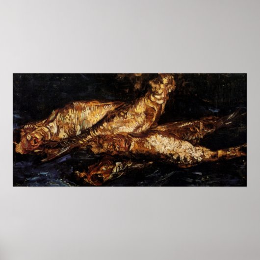 Nog steeds leven met Bloaters door Vincent van Gog Poster (Voorkant)