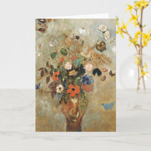 Nog steeds leven met bloemen door Odilon Redon Kaart