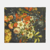 Nog steeds leven met bloemen en fruit fleece deken (Voorkant (Horizontaal))