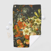 Nog steeds leven met bloemen en fruit golfhanddoek (Insitu)