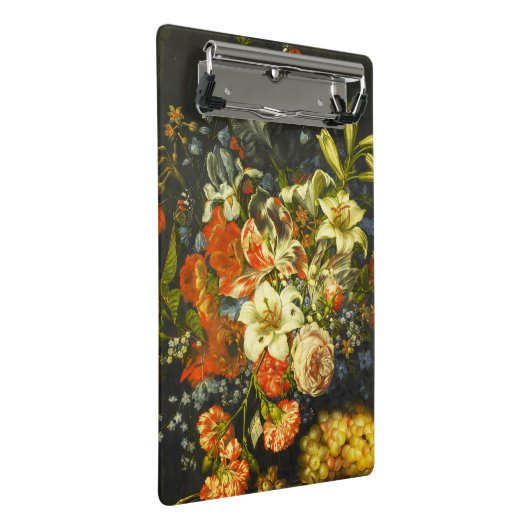 Nog steeds leven met bloemen en fruit mini klembord (Schuin)