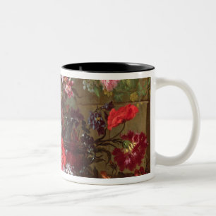 Nog steeds leven met bloemen tweekleurige koffiemok