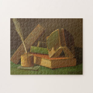 Nog steeds leven met boeken en inkt goed legpuzzel
