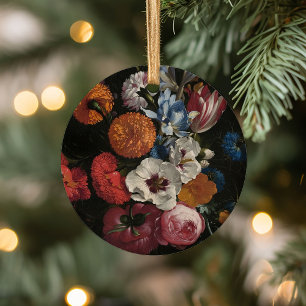 Nog steeds leven met Bouquet van Flowers   Johan J Keramisch Ornament