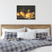 Nog steeds leven met Bread Tart en Ham, Giuseppe R Canvas Afdruk (Insitu (Slaapkamer))