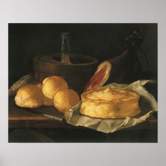 Nog steeds leven met Bread Tart en Ham, Giuseppe R Poster (Voorkant)