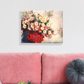 Nog steeds leven met Chrysanthema's van Claude Mon Canvas Afdruk (Insitu (Woonkamer))