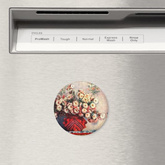 Nog steeds leven met Chrysanthema's van Claude Mon Magneet (Insitu (Vaatwasser))