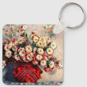 Nog steeds leven met Chrysanthema's van Claude Mon Sleutelhanger (Achterkant)