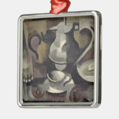 Nog steeds leven met drie handvatten metalen ornament (Links)