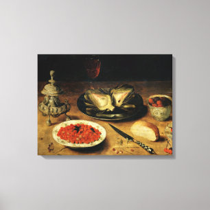 Nog steeds leven met een Artichoke Canvas Afdruk