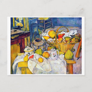 Nog steeds leven met een fruitmandje, Paul Cezanne Briefkaart