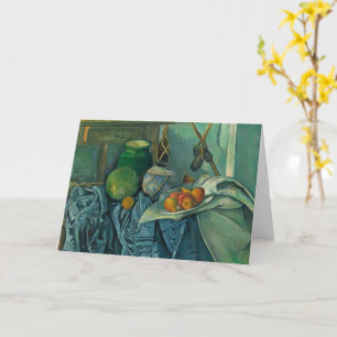 Nog steeds leven met een Ginger Jar en Eggplanten, Kaart