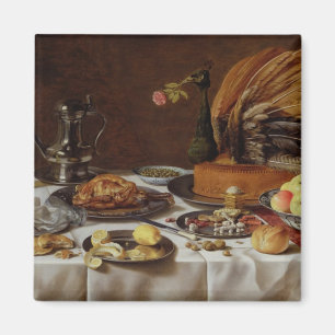 Nog steeds leven met een Peacock Pie, 1627 Magneet