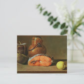 Nog steeds leven met een stuk zalm briefkaart (Staand voorkant)