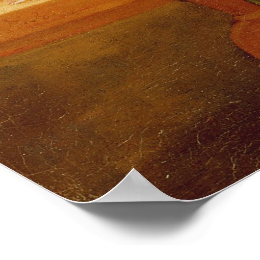 Nog steeds leven met fruit en bloemen poster (Hoek)