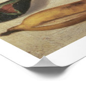 Nog steeds leven met fruit en brood poster (Hoek)