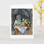 Nog steeds leven met fruit, Paul Cezanne Kaart (Gele Bloem)