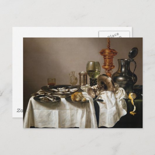 Nog steeds leven met gelte goblet - Willem Claesz. Briefkaart (Voorkant / Achterkant)
