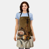 Nog steeds leven met ham, boeken en sierschepen schort (Gedragen)